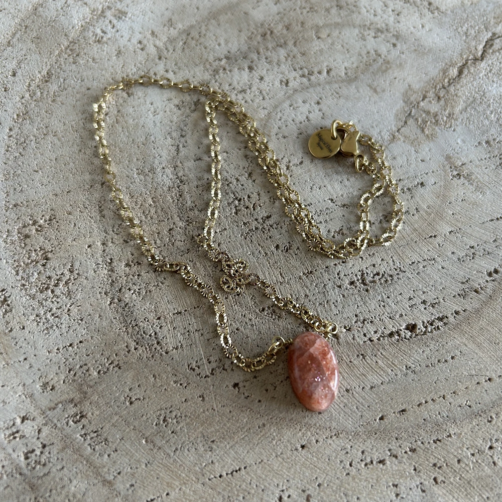 Collier en pierre naturelle Pierre de Soleil, ovale – Image 3