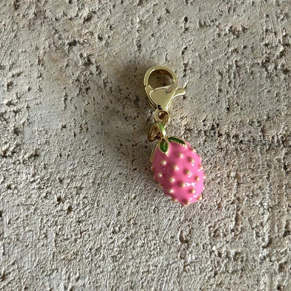 Grigri charm framboise émaillé