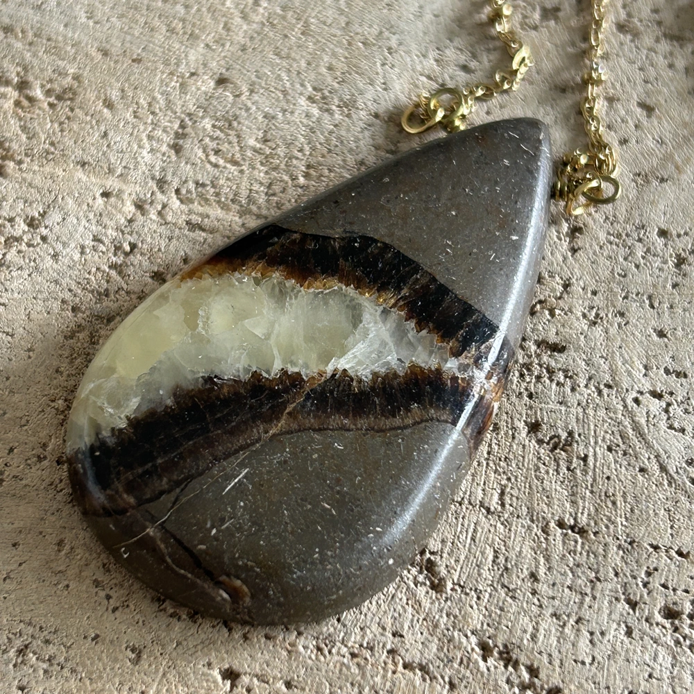 Collier pierre naturelle Septaria – Image 2